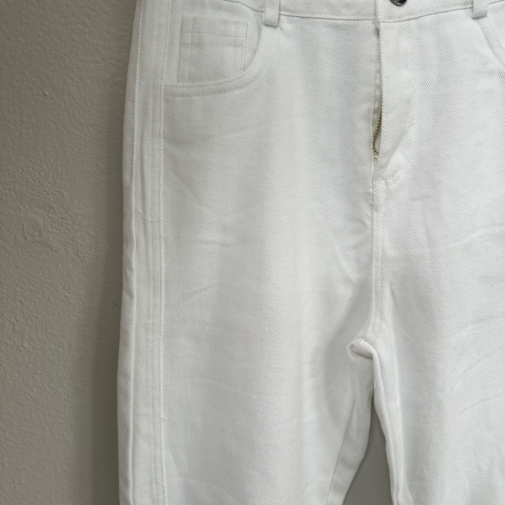 NWOT White Denim Barrel Pants - Picture 3 of 10